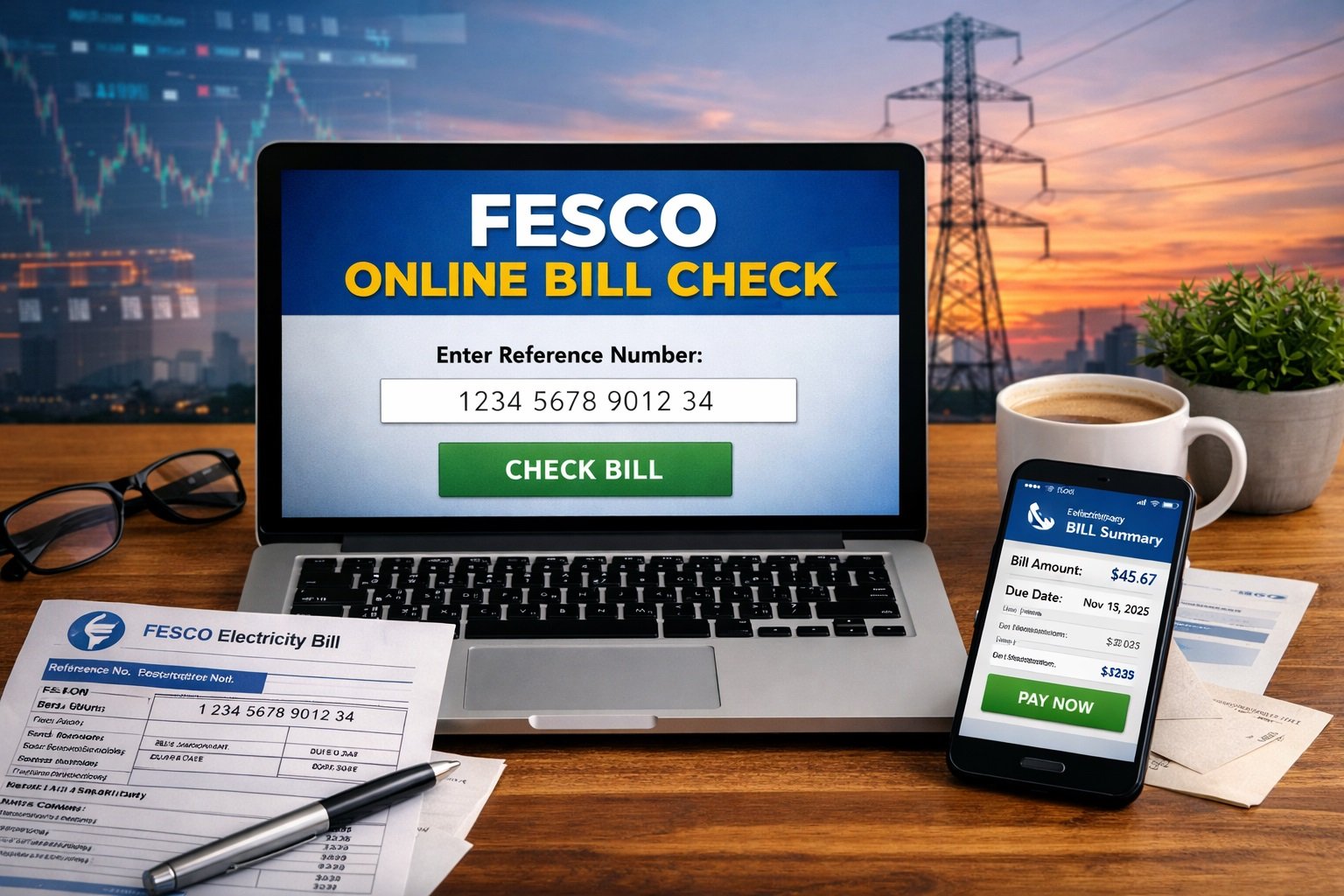 FESCO Bill Online Check by Reference Number